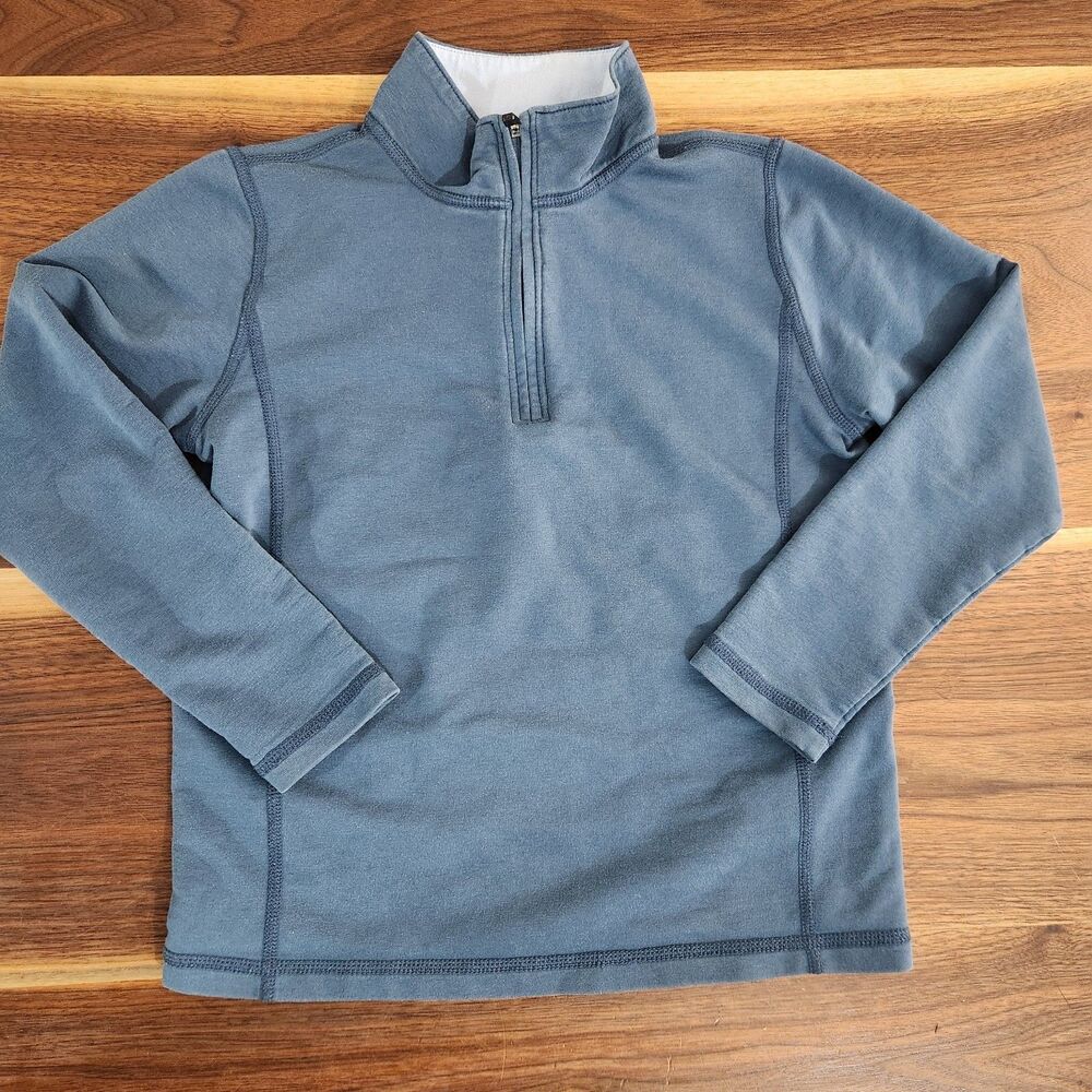 J Crew Crewcuts Boys Small 6-7 Blue Performance Quarter Zip Pullover Shirt